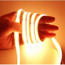 Taśma LED COB 24V 10W/m 480 linia neon barwa BIAŁA bardzo CIEPŁA 2060K 5mb