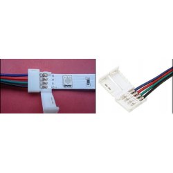 Złączka do taśmy LED RGB 10mm - 5050 z kablem 10cm