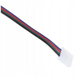 Złączka do taśmy LED RGB 10mm - 5050 z kablem 10cm