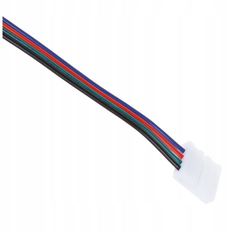 Złączka do taśmy LED RGB 10mm - 5050 z kablem 10cm