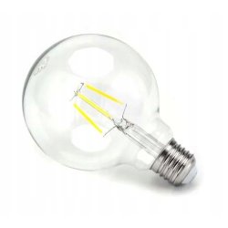 Żarówka E27 LED FILAMENT 4W biała zimna G95 bańka