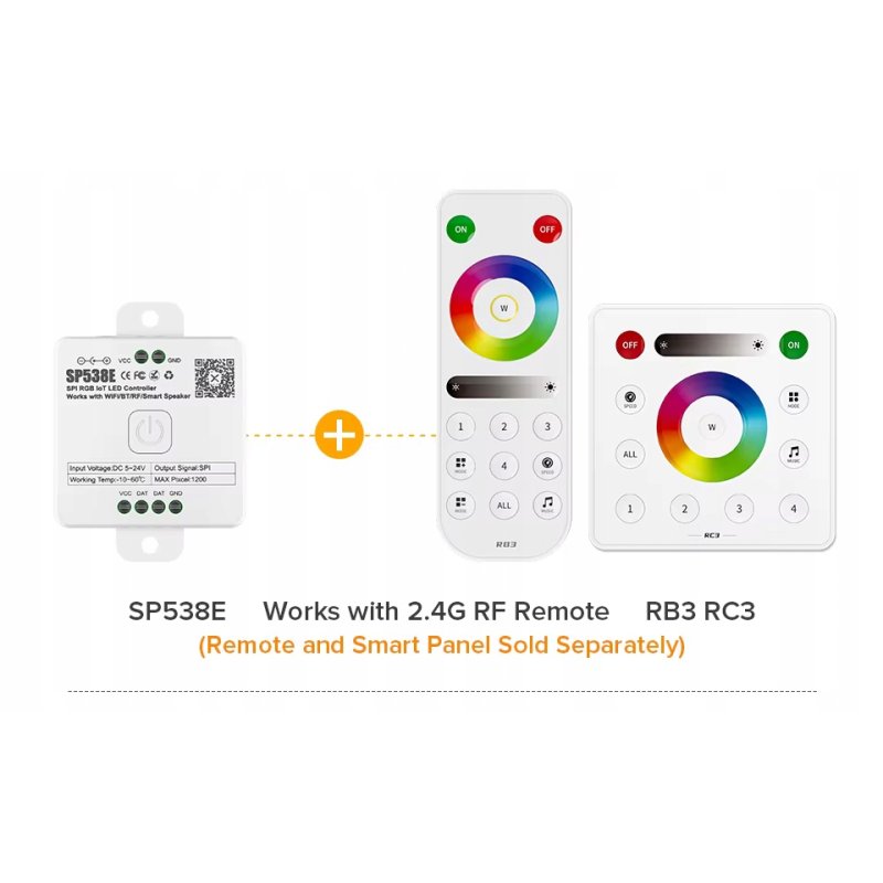 Sterownik Magic Digital IC SPERL taśm LED COB RGB cyfrowy WS2811 SPI music