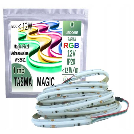Taśma led cyfrowa COB RGB...