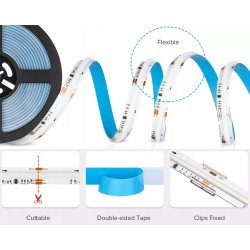Taśma led cyfrowa COB RGB IP20 12V 720d Magic Pixel Adresowalna WS2811 1mb