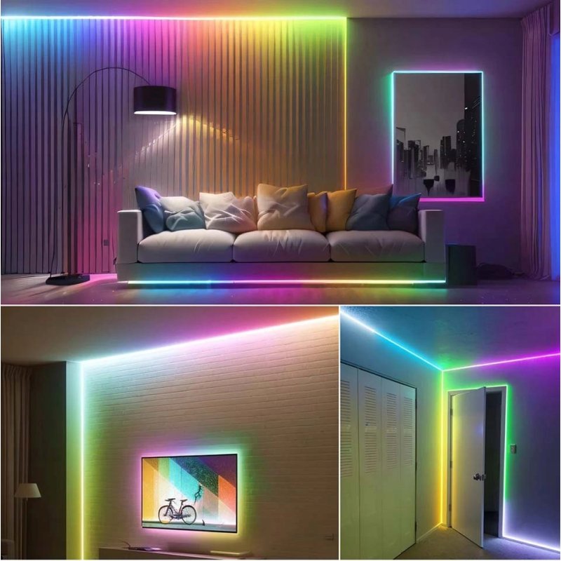 Taśma led cyfrowa COB RGB IP20 12V 720d Magic Pixel Adresowalna WS2811 1mb