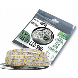 MOCNA 12V 16W/m Taśma LED PREMIUM 2835 600 IP20 5m