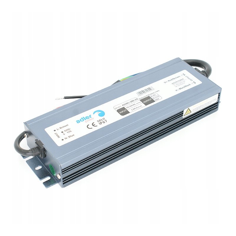 ZASILACZ HERMETYCZNY PROFESJONALNY 12V 300W 25A wodoodporny taśm LED IP67
