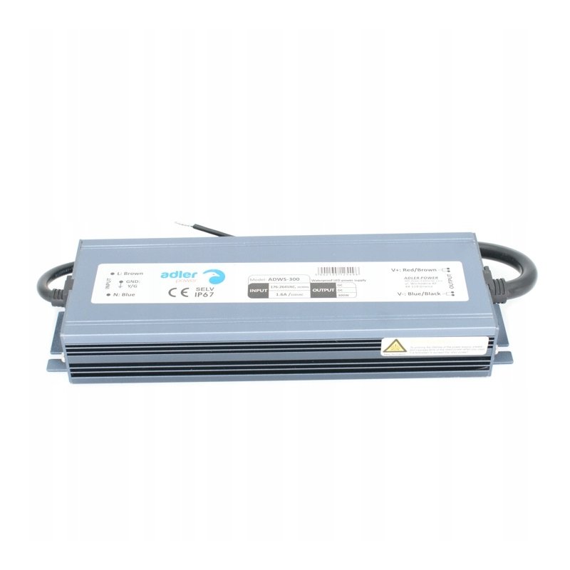 ZASILACZ HERMETYCZNY PROFESJONALNY 12V 300W 25A wodoodporny taśm LED IP67