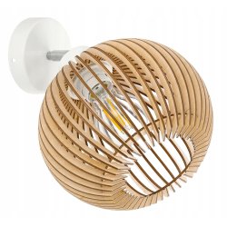 LAMPA KINKIET na E27 ścienny ruch loft KULA Drewno