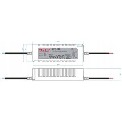 Zasilacz 24V 120W 5A plastik wodoodporny do taśm LED COB IP67 profesjonalny