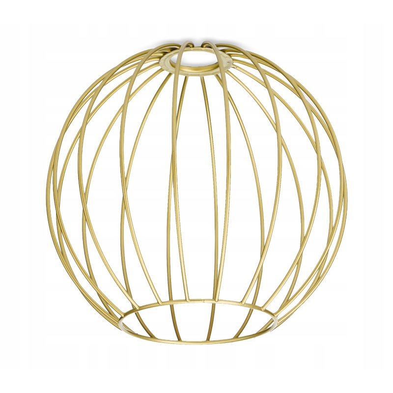 LAMPA KINKIET E27 żyrandol stały kręcony loft drut Kula XL złoty na 1 x E27