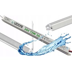 Zasilacz napięciowy 24V 72W 3A IP67 WODOODPORNY ultra slim do taśm LED