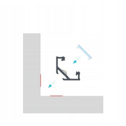 1mb Profil LED C aluminiowy KĄTOWY NAROŻNY BIAŁY