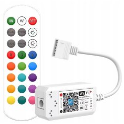 Kontroler taśm LED RGBW WiFi Android iOS +Pilot RF