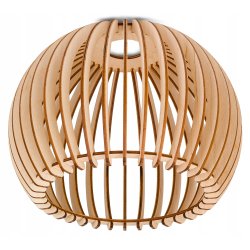 Lampa kinkiet ścienny stały prosty LOFT klosz kula 36 Drewno na 1x e27