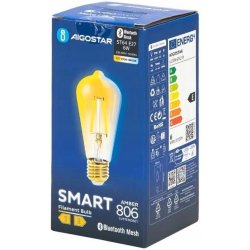 Żarówka SMART inteligentna LED FILAMENT E27 ST64 Vintage 6W CCT Bluetooth