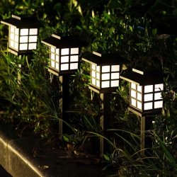 Zestaw 6x Lampka ogrodowa SOLARNA Latarenka mała lampa RETRO wbijana ZIMNA