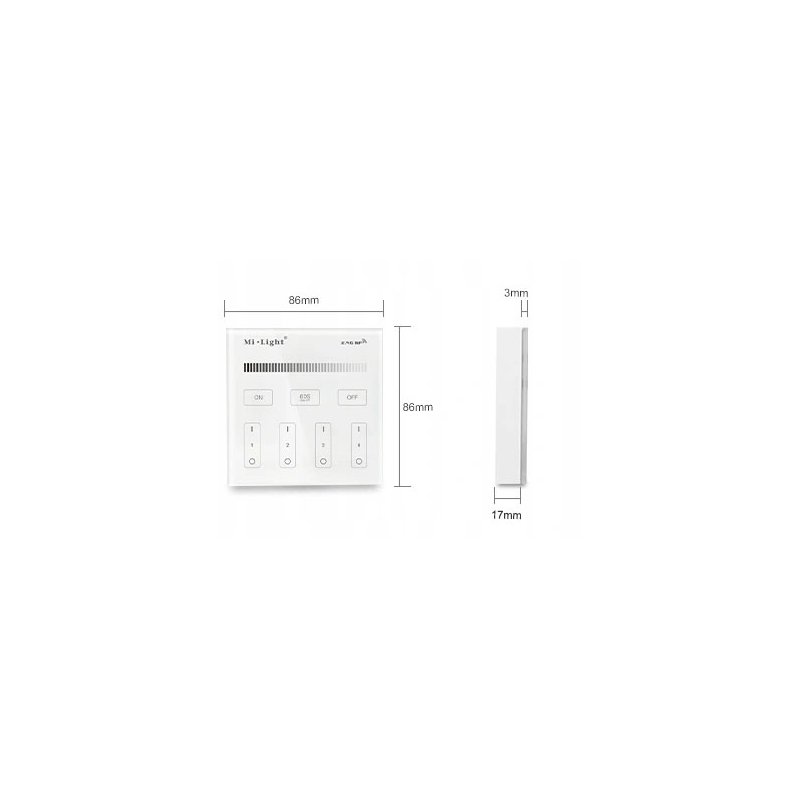 Pilot Panel Milight B1 MONO 4-strefy na 2x AAA