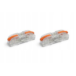 2x Szybkozłączka Elektryczna Przelotowa 1-torowa 4mm ZŁĄCZKA zacisk prosta