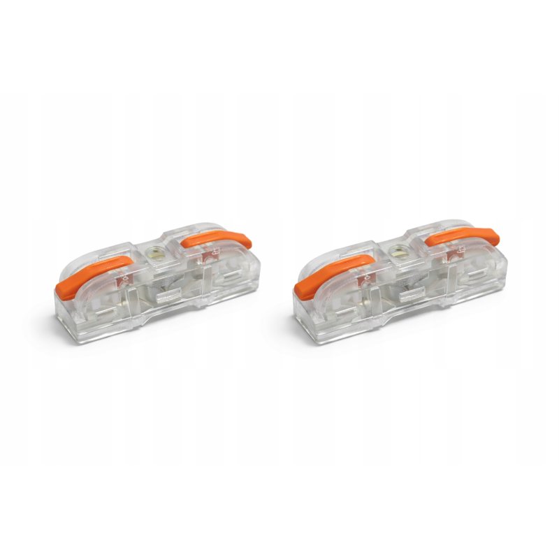 2x Szybkozłączka Elektryczna Przelotowa 1-torowa 4mm ZŁĄCZKA zacisk prosta