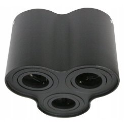 OPRAWA NATYNKOWA LED POTRÓJNA RUCHOMA CZARNA +GU10