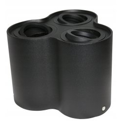 OPRAWA NATYNKOWA LED POTRÓJNA RUCHOMA CZARNA +GU10