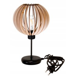 Lampka nocna Lampa stołowa loft na led E27 Drewno