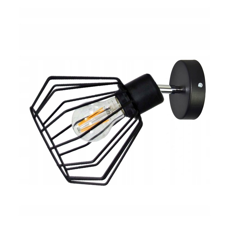 LAMPA KINKIET ŚCIENNY regulowany loft BRYLANT drut