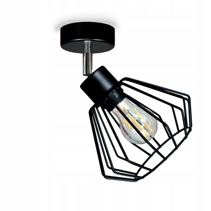 LAMPA KINKIET ŚCIENNY regulowany loft BRYLANT drut