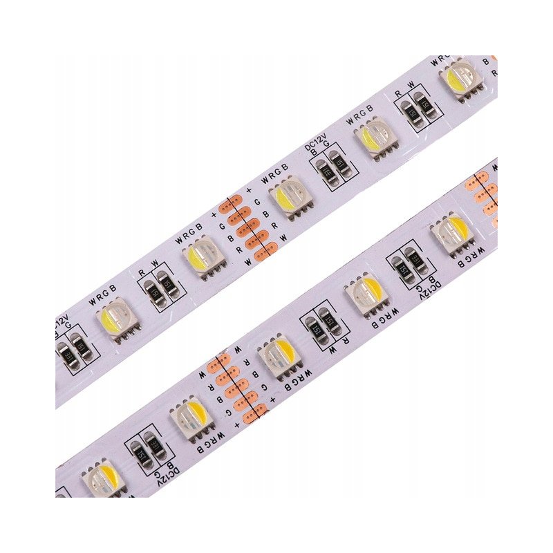 TAŚMA LED PREMIUM RGBW + CW zimna 4in1 4-chip SMD 5050 IP20 24V 1m