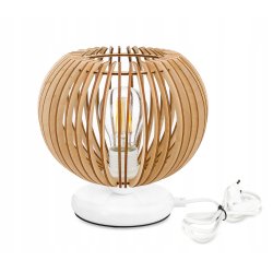 Lampka nocna Lampa stołowa loft na led E27 Drewno