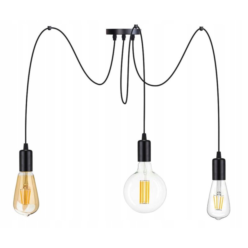 LAMPA sufitowa wisząca ZWIS Edison Loft E27 PAJĄK