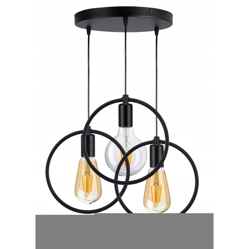 LAMPA sufitowa wisząca ZWIS Edison Loft 3 E27 koło