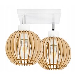 Lampa plafon żyrandol sufitowa ruch loft Drewno 2