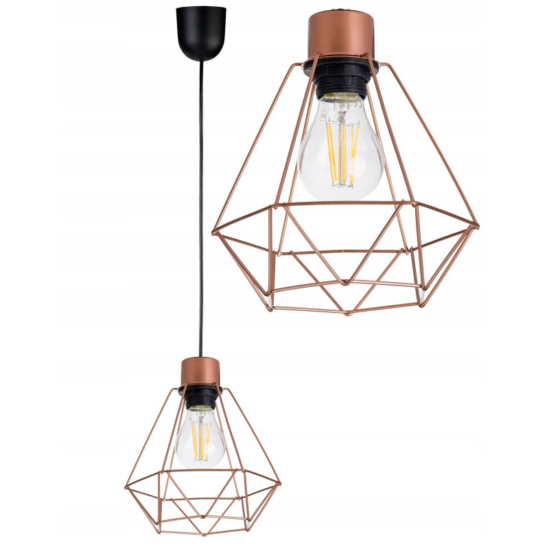 Lampa wisząca zwis żyrandol sufiowa loft diament 1