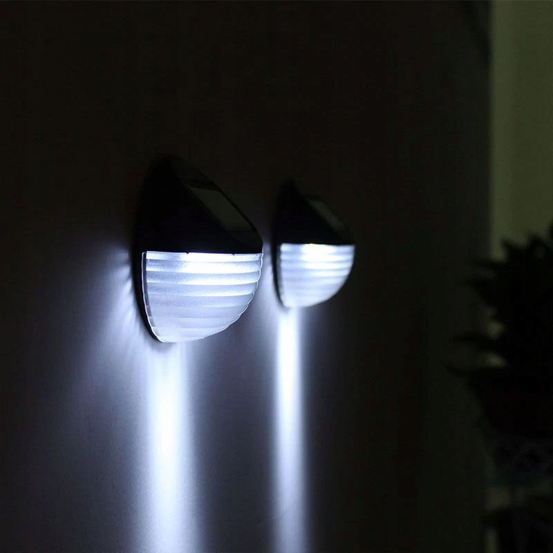 KINKIET SOLARNY Lampka solarna ogrodowa lampa ścienna LED ZIMNY