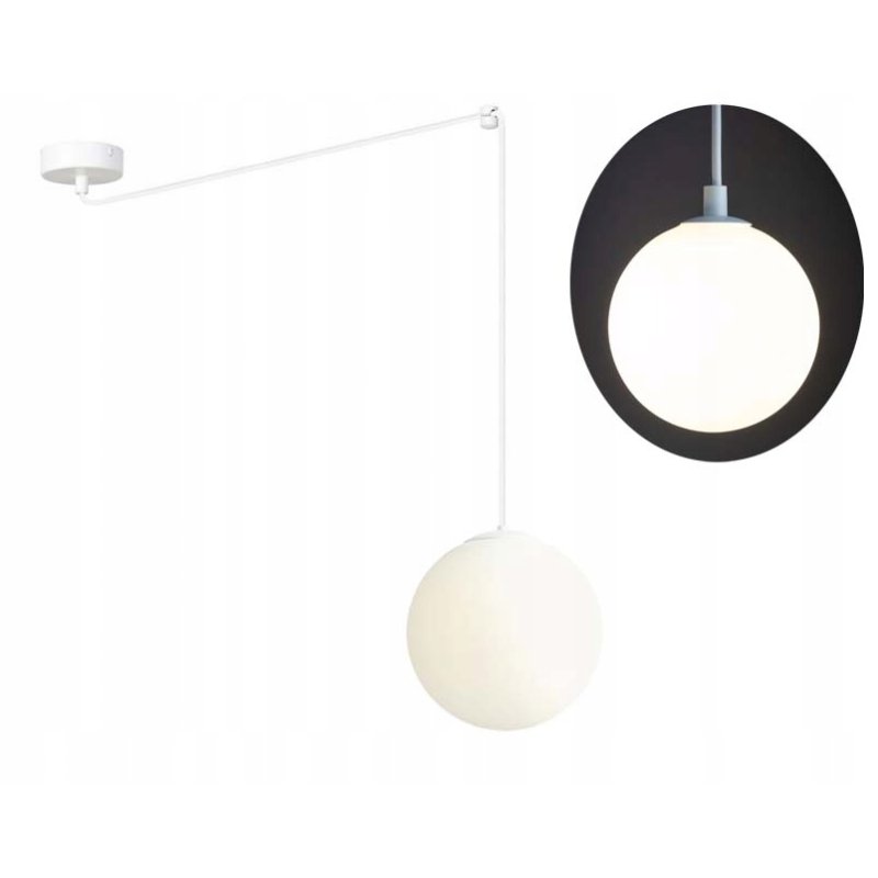 LAMPA WISZĄCA ZWIS ŻYRANDOL SUFITOWY LOFT SZKLANY KLOSZ KULA PAJĄK LED E27