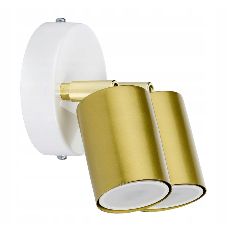 Lampa sufitowa kinkiet spot złoty oprawa halogenowa 2x GU10 podwójna