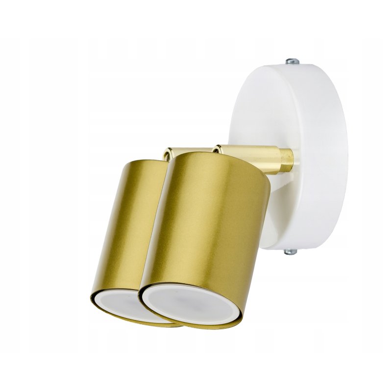 Lampa sufitowa kinkiet spot złoty oprawa halogenowa 2x GU10 podwójna