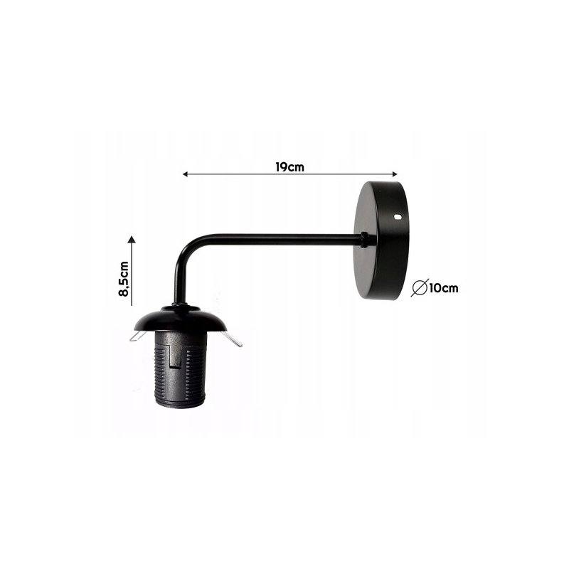 Lampa kinkiet ścienny stały BIAŁY prosty LOFT klosz SZKLANY KULA na 1x E27