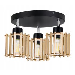 LAMPA WISZĄCA plafon żyrandol sufitowa LOFT Drewno