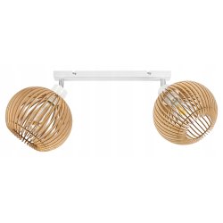 Lampa plafon żyrandol ruchomy sufit klosz drewno 2