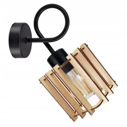 LAMPA KINKIET E27 ścienny stały loft KOSTKA Drewno