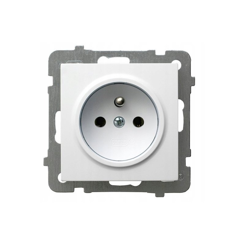 GNIAZDO gniazdko POJEDYNCZE z uziemieniem OSPEL AS