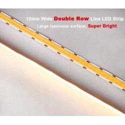 TAŚMA LED COB 24V super mocna 18w/m 1800 lm/m NEON linia DOUBLE zimny 1M