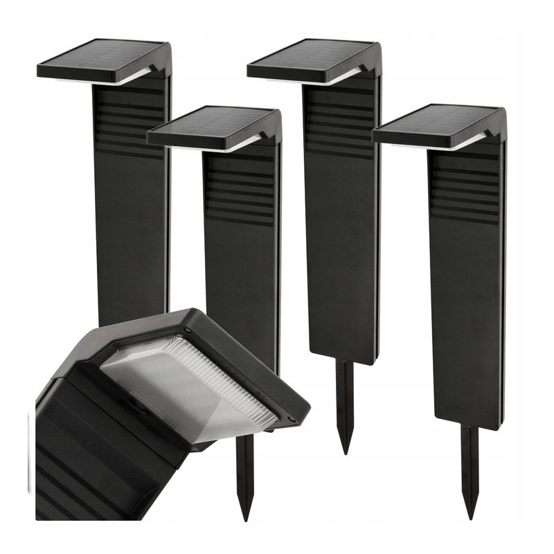 Lampka PREMIUM ogrodowa SOLARNA słupek ogrodowy IP64 lampa wbijana NW 4000K