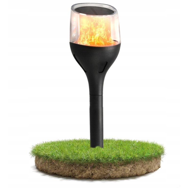 Lampa Solarna LED LATARNIA POCHODNIA WBIJANA Płomień 65cm Mocna PREMIUM