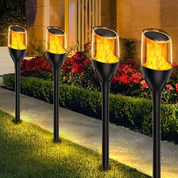 Lampa Solarna LED LATARNIA POCHODNIA WBIJANA Płomień 65cm Mocna PREMIUM