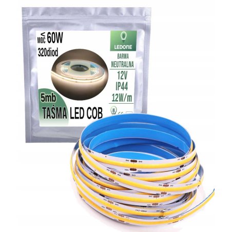 TAŚMA LED COB 12V 12w/m...