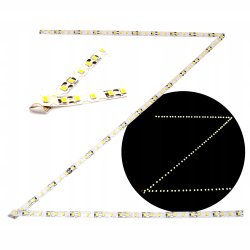 TAŚMA LED ZIG ZAG do zakrętów SKRĘTNA Typ S gięta 12V 7,2W/m IP20 6mm 1m WW